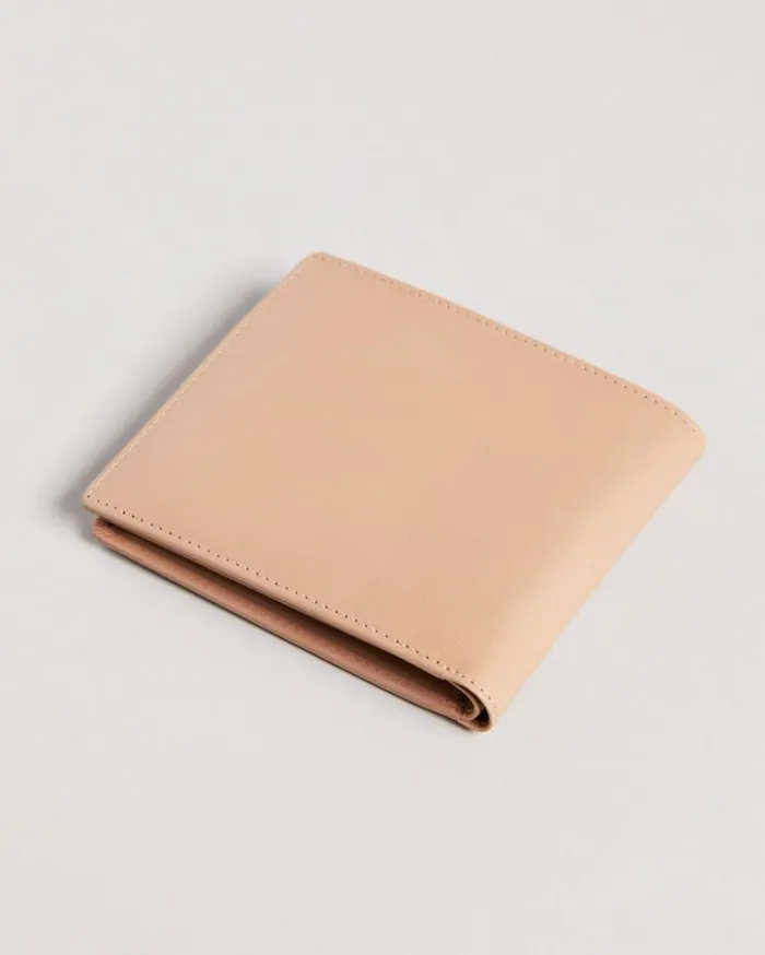 Folded Leather Wallet Natural Men Ted Baker Wallets and Card Holders