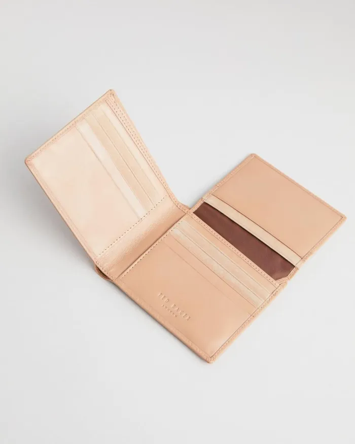 Folded Leather Wallet Natural Men Ted Baker Wallets and Card Holders