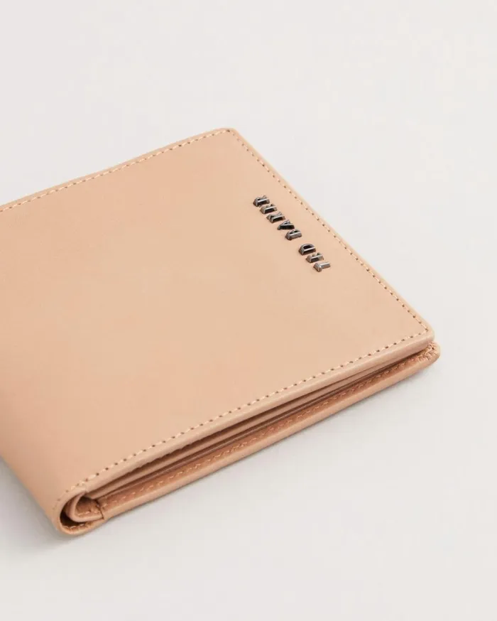 Folded Leather Wallet Natural Men Ted Baker Wallets and Card Holders