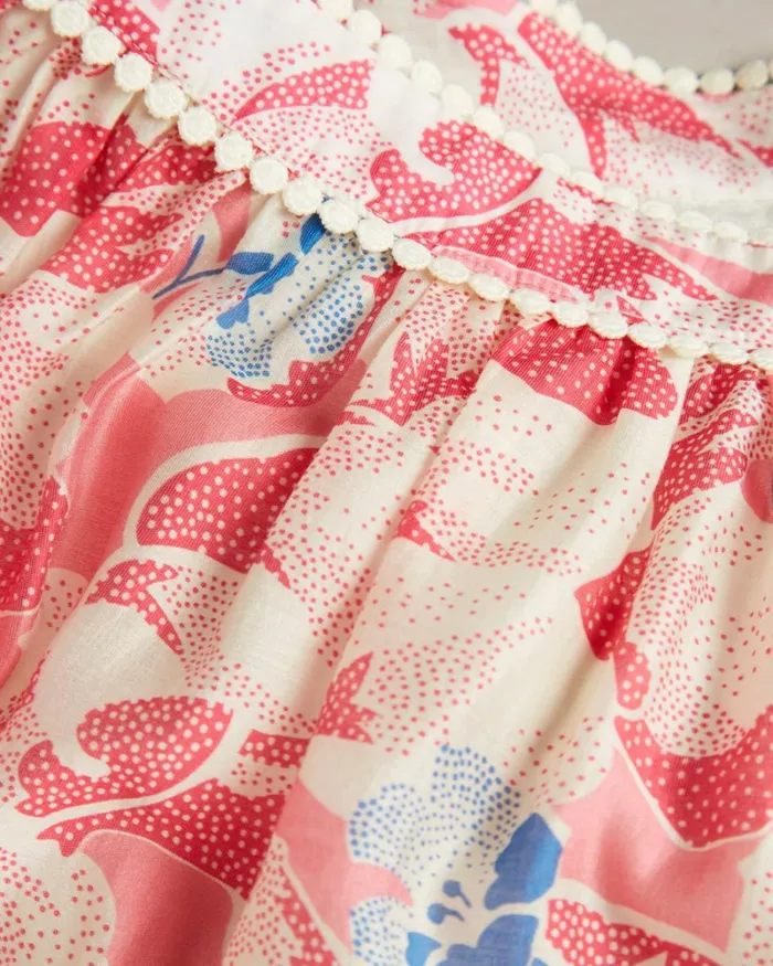 Full Mini Skirt With Lace Tape Medium Pink Women Ted Baker Skirts