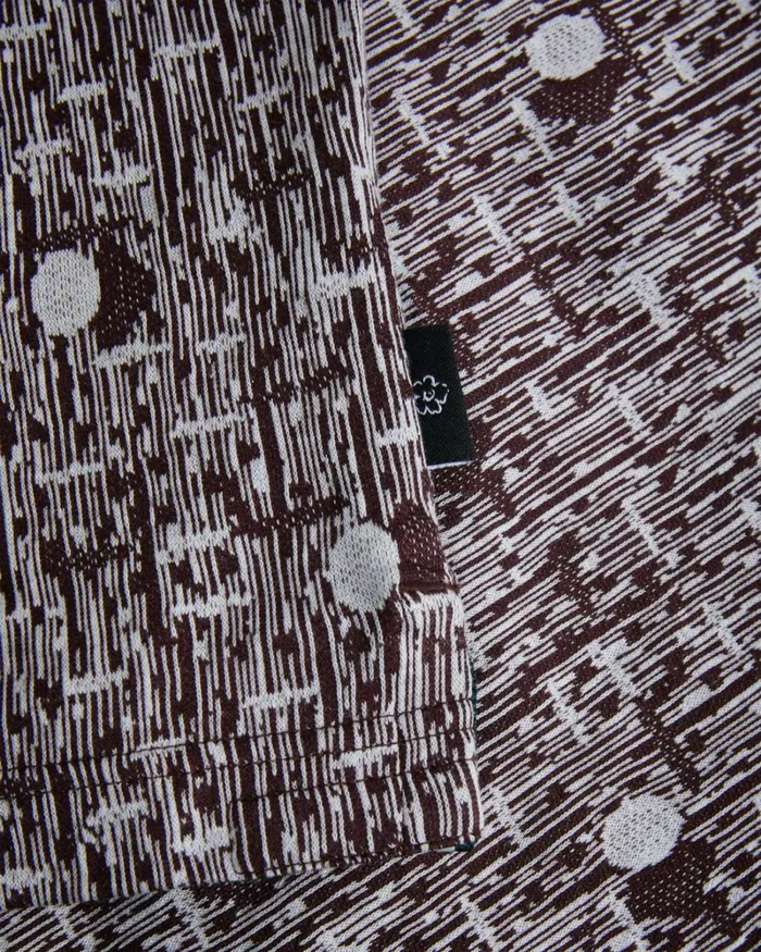 Geometric Knit Polo Shirt Maroon Men Ted Baker Clothing Geometric Knit Polo Shirt Maroon Men Ted Baker Clothing