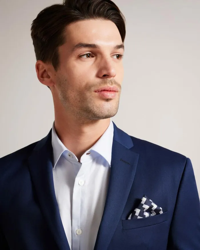 Geometric Print Silk Pocket Square Navy Men Ted Baker Ties and Bow Ties Geometric Print Silk Pocket Square Navy Men Ted Baker Ties and Bow Ties
