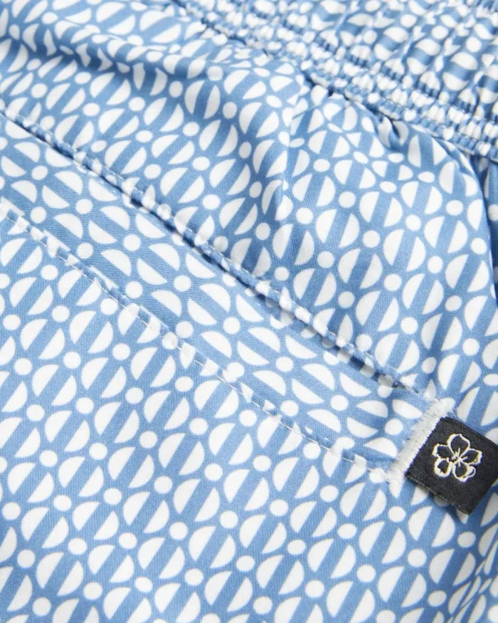 Geometric Swim Shorts Dark Blue Men Ted Baker Clothing