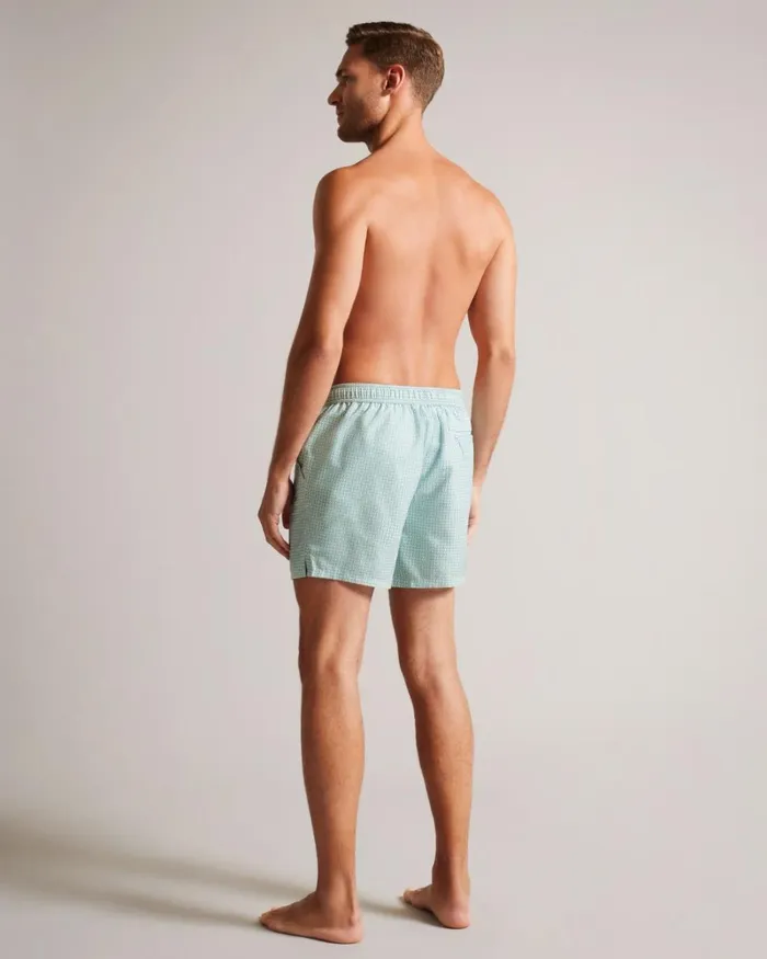 Geometric Swim Shorts Mint Men Ted Baker Clothing