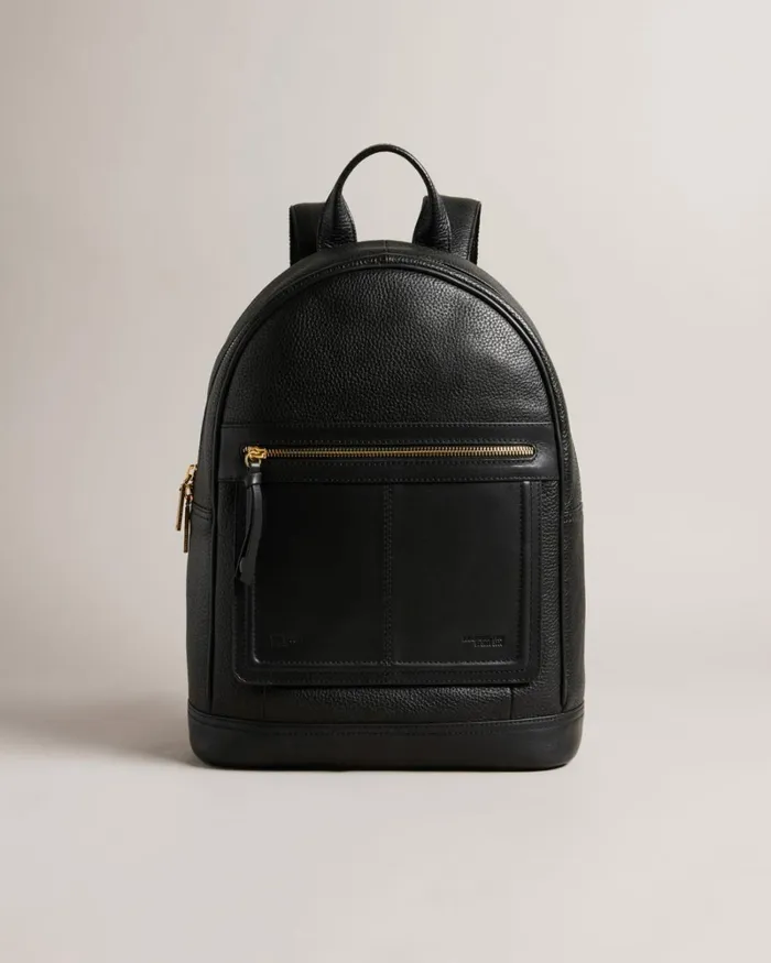 Glossy Leather Backpack Black Women Ted Baker Bags