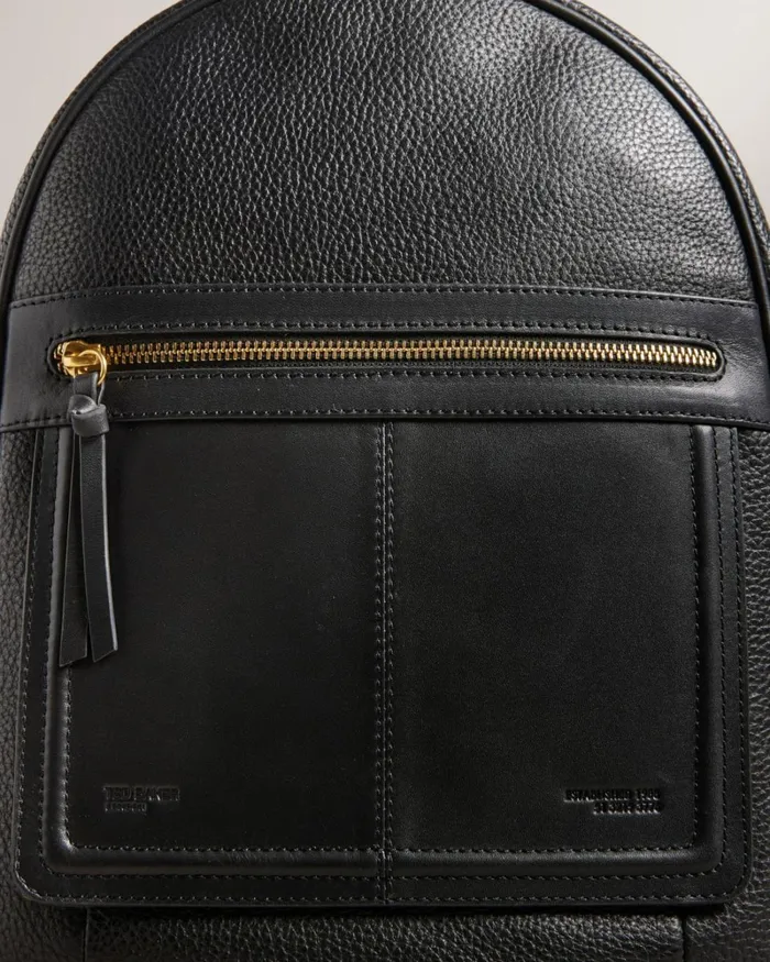 Glossy Leather Backpack Black Women Ted Baker Bags