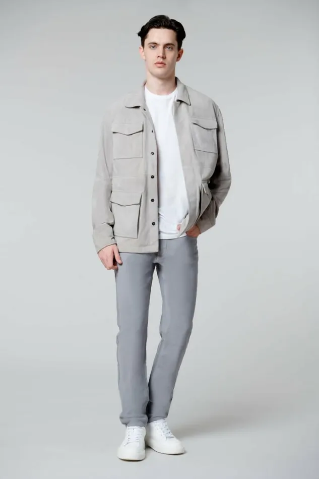 Grey Shacket Men Blank NYC Jackets