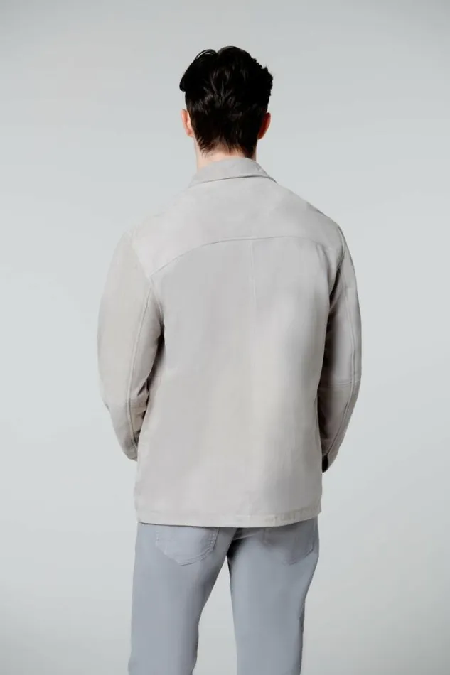 Grey Shacket Men Blank NYC Jackets