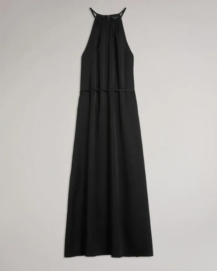 Halterneck Midaxi Dress Black Women Ted Baker Clothing