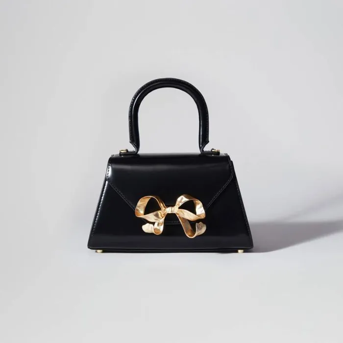 Handbags Woman SelfPortrait Black Bow Mini Shoulder Bag Handbags Woman SelfPortrait Black Bow Mini Shoulder Bag