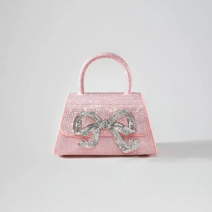 Handbags Woman SelfPortrait Black Rhinestone Bow Mini Shoulder Bag Handbags Woman SelfPortrait Black Rhinestone Bow Mini Shoulder Bag