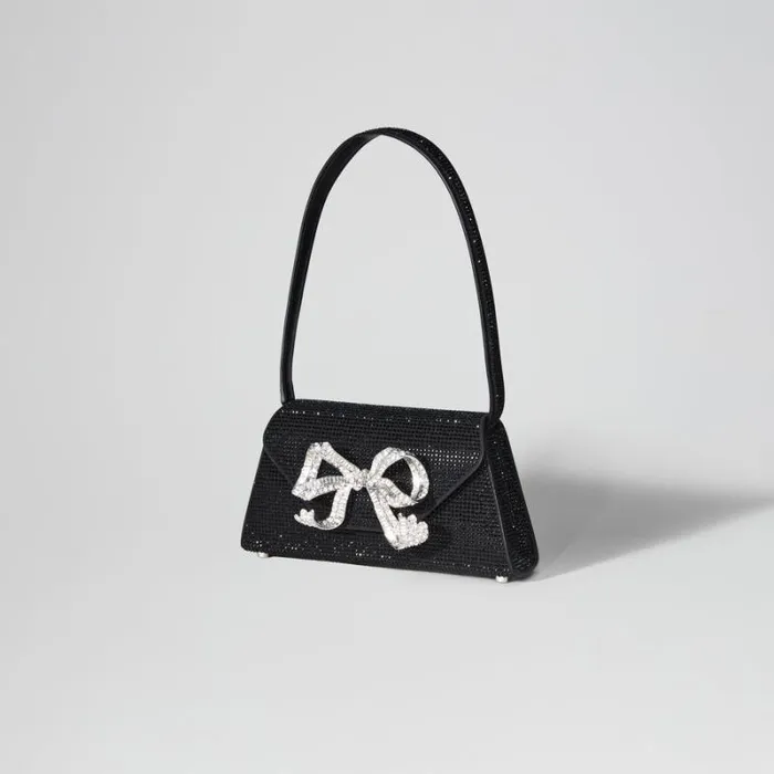 Handbags Woman SelfPortrait Black Rhinestone Bow Mini Shoulder Bag Handbags Woman SelfPortrait Black Rhinestone Bow Mini Shoulder Bag