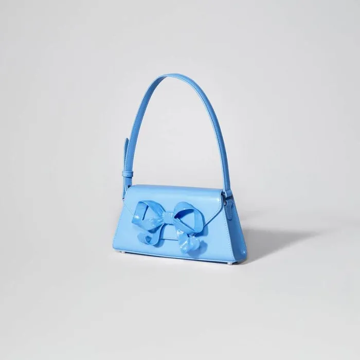 Handbags Woman SelfPortrait Blue Bow Mini Shoulder Bag Handbags Woman SelfPortrait Blue Bow Mini Shoulder Bag