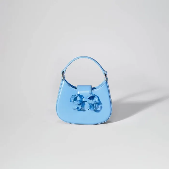 Handbags Woman SelfPortrait Blue Bow Mini Shoulder Bag Handbags Woman SelfPortrait Blue Bow Mini Shoulder Bag