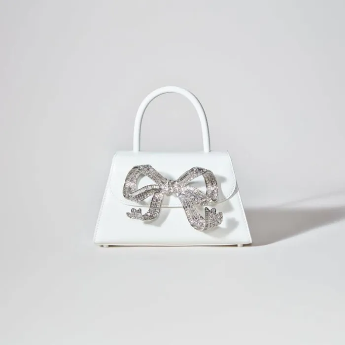 Handbags Woman SelfPortrait Green Bow Mini Tote Bag Handbags Woman SelfPortrait Green Bow Mini Tote Bag