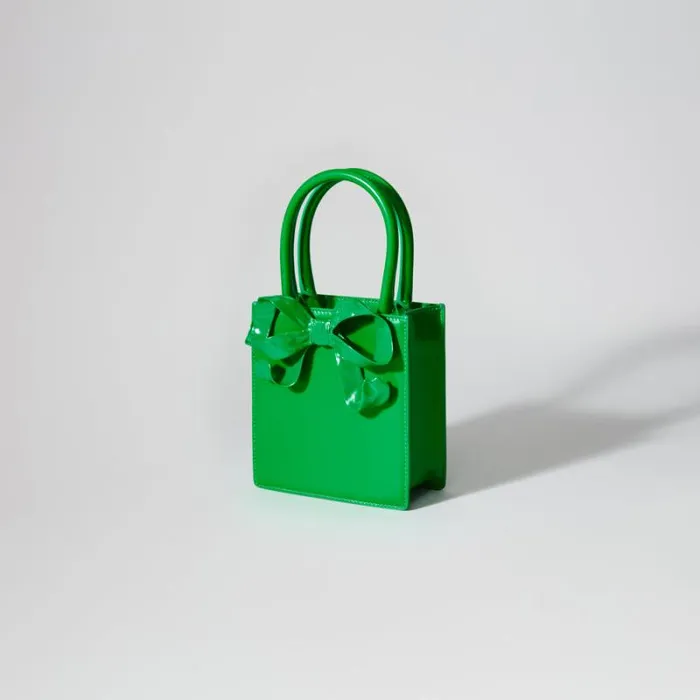 Handbags Woman SelfPortrait Green Bow Mini Tote Bag Handbags Woman SelfPortrait Green Bow Mini Tote Bag