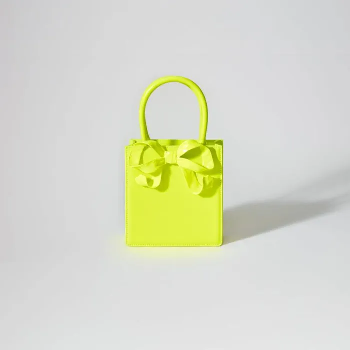 Handbags Woman SelfPortrait Green Bow Mini Tote Bag Handbags Woman SelfPortrait Green Bow Mini Tote Bag