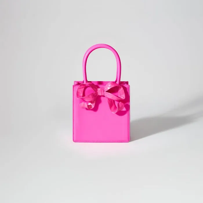 Handbags Woman SelfPortrait Pink Bow Mini Tote Bag
