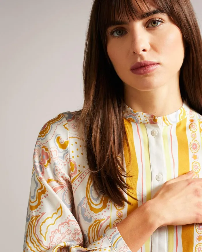 Handkerchief Hem Shirt Dress Yellow Women Ted Baker Dresses Handkerchief Hem Shirt Dress Yellow Women Ted Baker Dresses