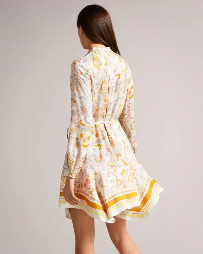 Handkerchief Hem Shirt Dress Yellow Women Ted Baker Dresses Handkerchief Hem Shirt Dress Yellow Women Ted Baker Dresses
