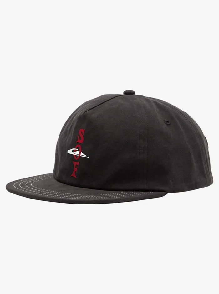 Hats Men Quiksilver Diablo Of Fortune Snapback Hat Black