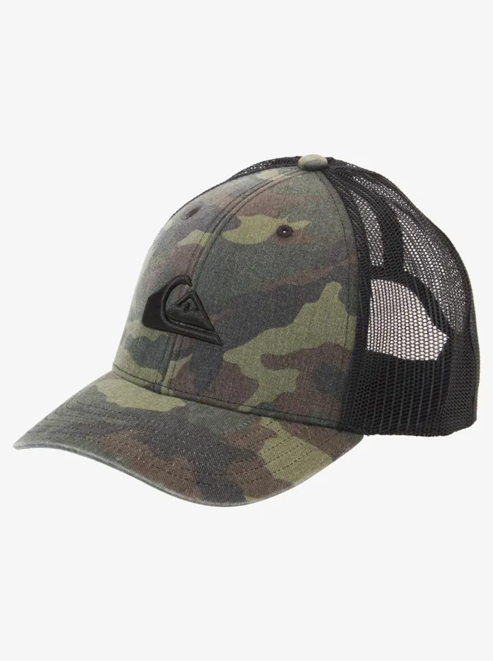 Hats Men Quiksilver Grounder Trucker Hat Camo
