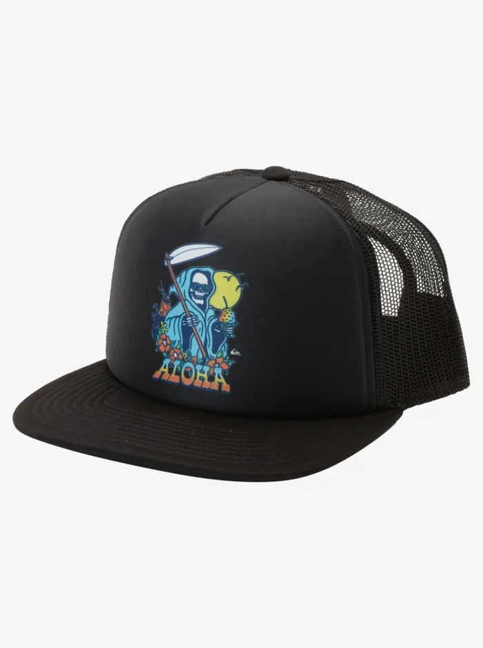 Hats Men Quiksilver Hawaii Ice Cold Trucker Hat Black