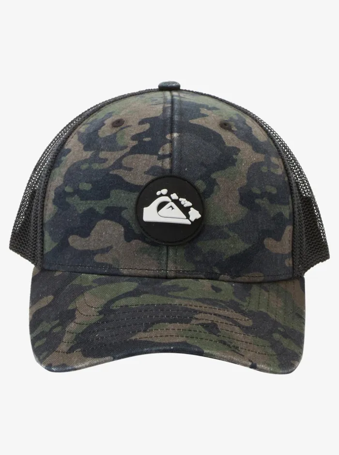 Hats Men Quiksilver Hawaii Islands Camo Trucker Hat Thyme Hats Men Quiksilver Hawaii Islands Camo Trucker Hat Thyme