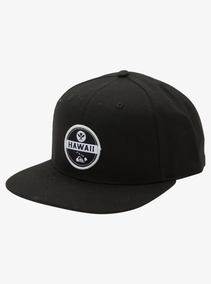 Hats Men Quiksilver Hawaii Rooted Snapback Hat Black