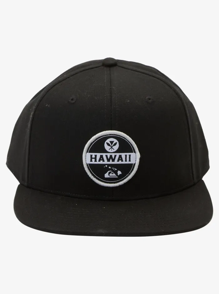 Hats Men Quiksilver Hawaii Rooted Snapback Hat Black Hats Men Quiksilver Hawaii Rooted Snapback Hat Black