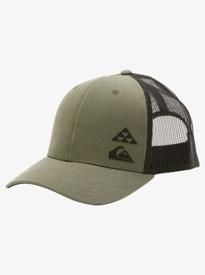Hats Men Quiksilver Hi Flagpole Trucker Hat Thyme