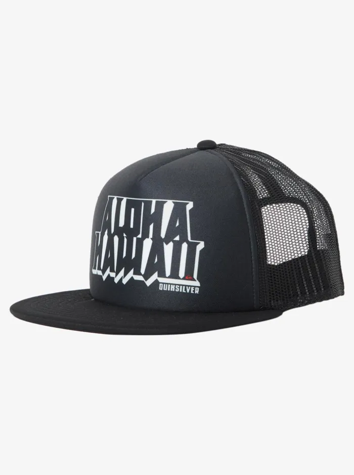 Hats Men Quiksilver Hi Island Rock Trucker Hat Black