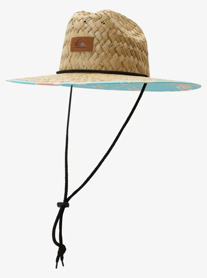Hats Men Quiksilver Outsider Straw Lifeguard Hat Blue Radiance