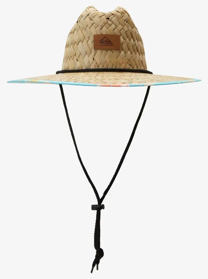 Hats Men Quiksilver Outsider Straw Lifeguard Hat Blue Radiance Hats Men Quiksilver Outsider Straw Lifeguard Hat Blue Radiance
