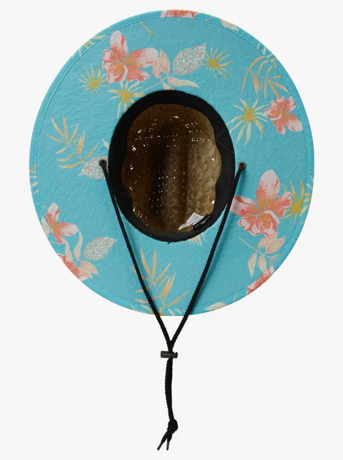 Hats Men Quiksilver Outsider Straw Lifeguard Hat Blue Radiance Hats Men Quiksilver Outsider Straw Lifeguard Hat Blue Radiance