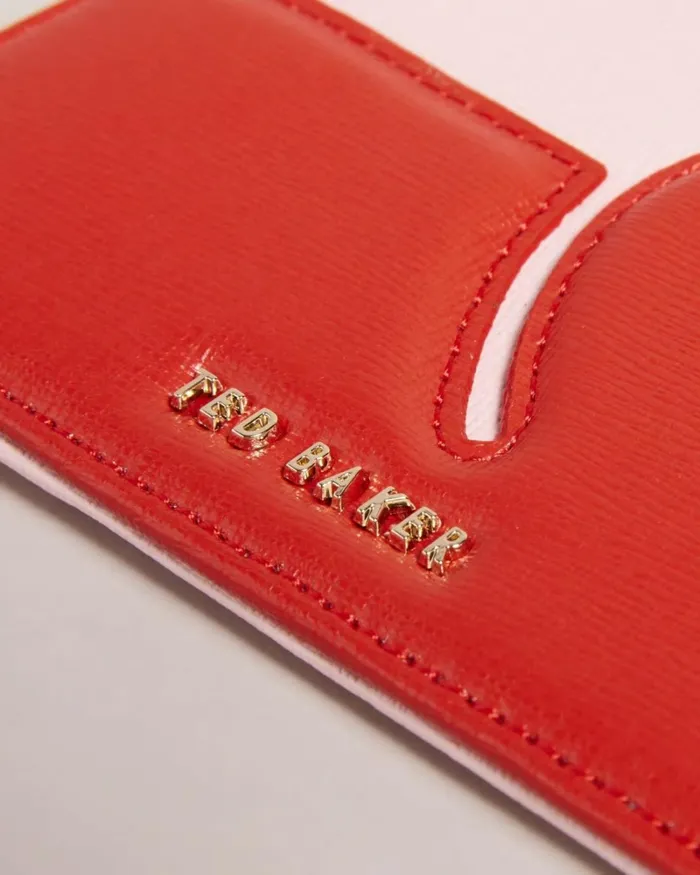 Heart Zip Card Holder Pale Pink Women Ted Baker Wallets and Card Holders