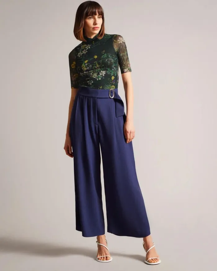 High Neck Mesh Top Black Women Ted Baker Clothing