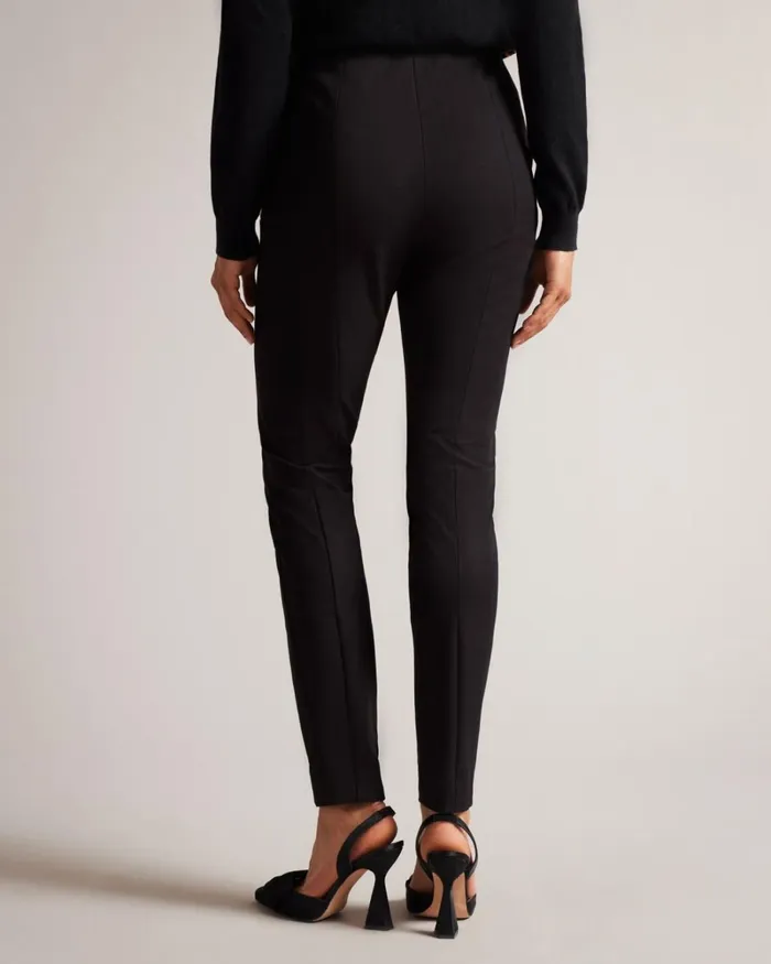 High Waisted Trousers With Faux Poppers Black Women Ted Baker Clothing High Waisted Trousers With Faux Poppers Black Women Ted Baker Clothing
