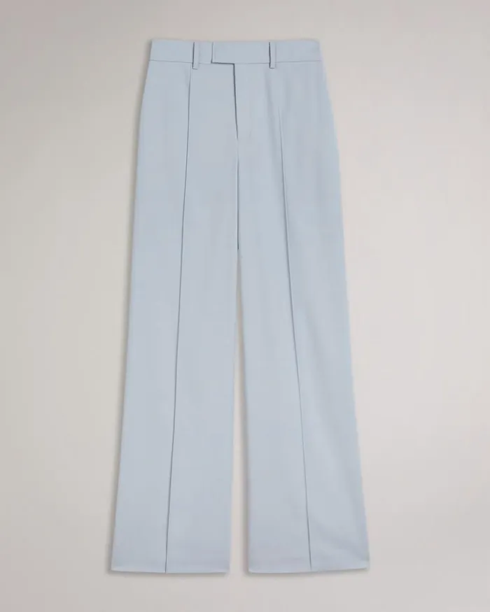 High Waisted Wide Leg Trousers Baby Blue Women Ted Baker Clothing
