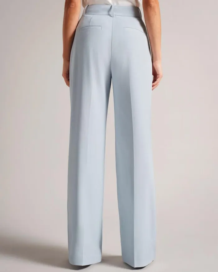 High Waisted Wide Leg Trousers Baby Blue Women Ted Baker Clothing High Waisted Wide Leg Trousers Baby Blue Women Ted Baker Clothing