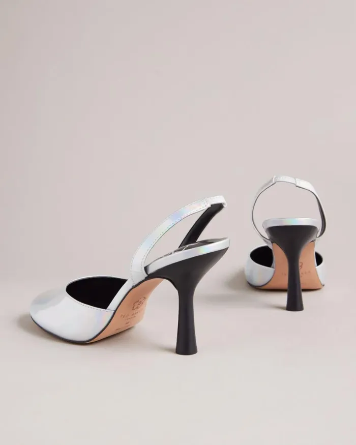 Holographic Slingback Heels Silver Women Ted Baker Heels Holographic Slingback Heels Silver Women Ted Baker Heels