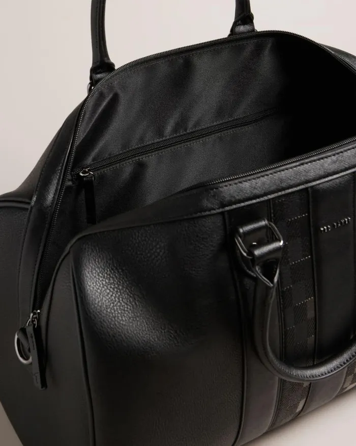 House Check PU Holdall Black Men Ted Baker Duffel Bags House Check PU Holdall Black Men Ted Baker Duffel Bags