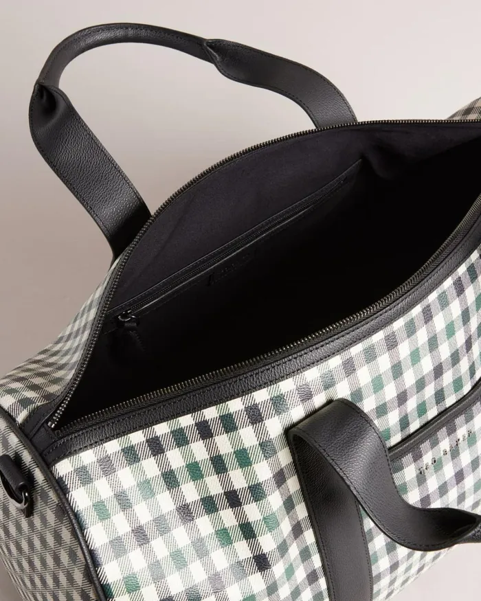 House Check PU Holdall Dark Blue Men Ted Baker Suitcases and Travel Bags House Check PU Holdall Dark Blue Men Ted Baker Suitcases and Travel Bags
