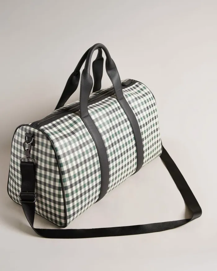 House Check PU Holdall Dark Blue Men Ted Baker Suitcases and Travel Bags House Check PU Holdall Dark Blue Men Ted Baker Suitcases and Travel Bags