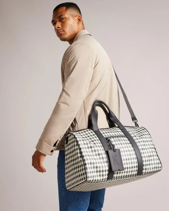 House Check PU Holdall Dark Blue Men Ted Baker Suitcases and Travel Bags House Check PU Holdall Dark Blue Men Ted Baker Suitcases and Travel Bags
