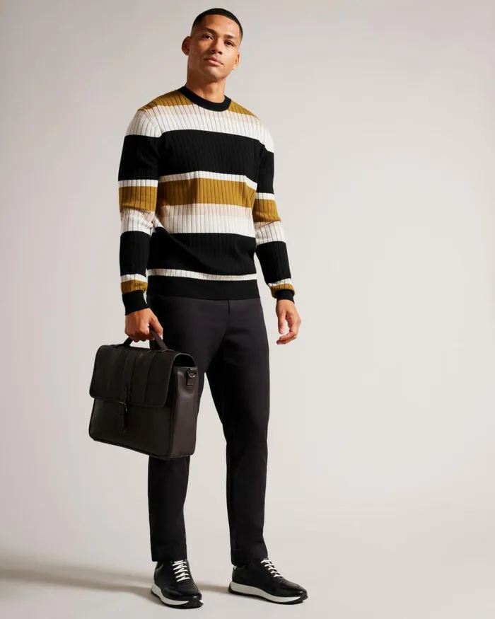 House Check PU Satchel BrownChocolate Men Ted Baker Document Bags