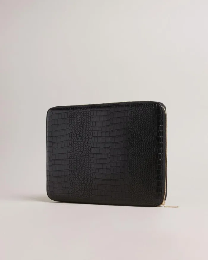 Imitation Croc 13x27 Laptop Case Black Women Ted Baker Bags Imitation Croc 13x27 Laptop Case Black Women Ted Baker Bags
