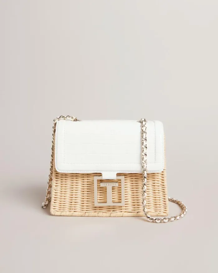 Imitation Croc Basket Bag Ecru Women Ted Baker Bags Imitation Croc Basket Bag Ecru Women Ted Baker Bags