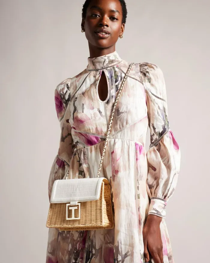 Imitation Croc Basket Bag Ecru Women Ted Baker Bags Imitation Croc Basket Bag Ecru Women Ted Baker Bags