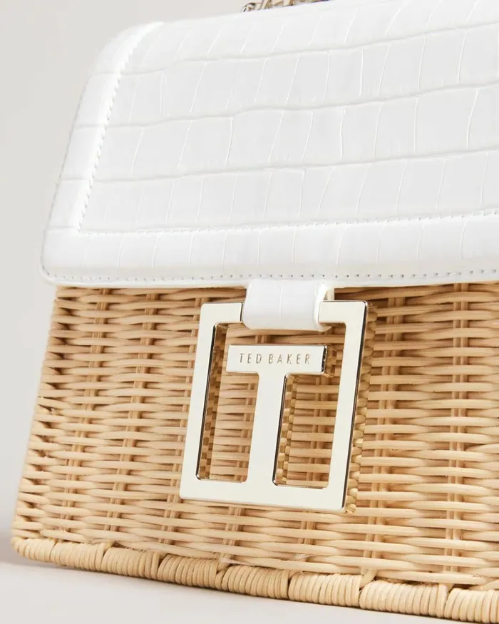 Imitation Croc Basket Bag Ecru Women Ted Baker Bags Imitation Croc Basket Bag Ecru Women Ted Baker Bags